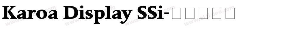 Karoa Display SSi字体转换